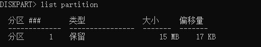查看虚拟磁盘分区情况